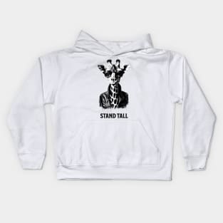 Stand Tall and Believe in Yourself - Eye-Catching Giraffe with Shades Kids Hoodie